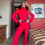 All-Weather Waterproof Hooded Ski Jumpsuit