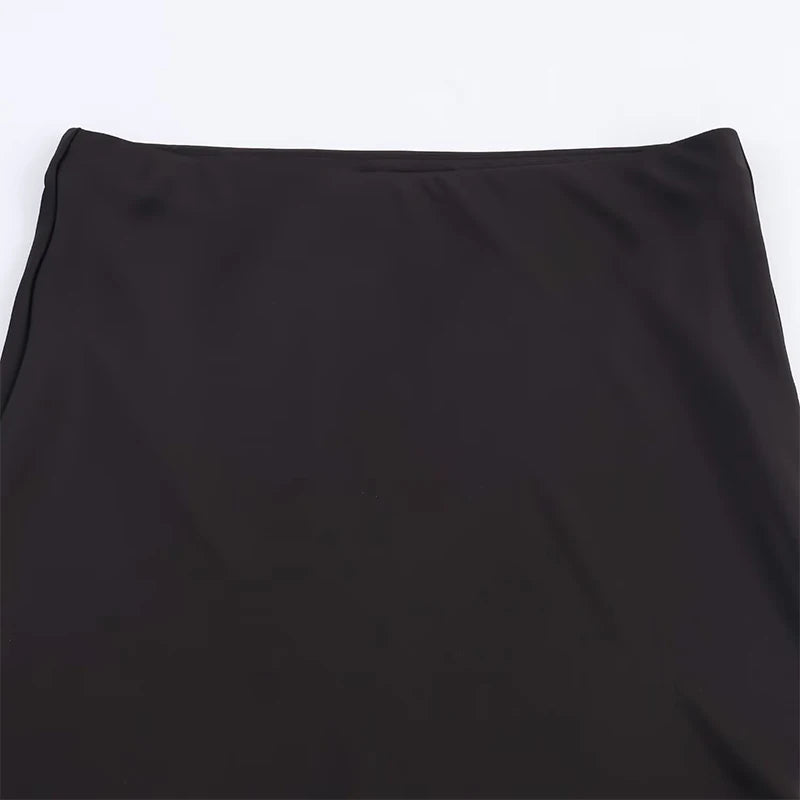 Willshela Lace Hem Pleated A-Line Midi Skirt