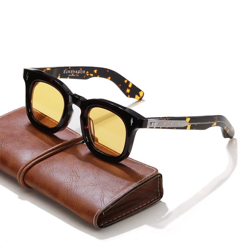 Handcrafted Acetate Round Sunglasses – UV400 Protection