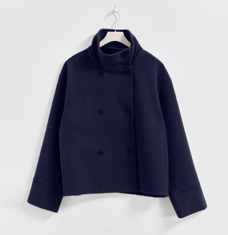 Urban Stand-Collar Woolen Coat