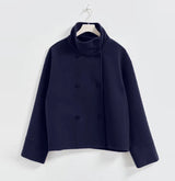 Urban Stand-Collar Woolen Coat