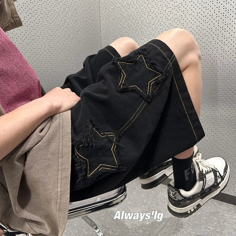 Men’s Vintage Denim Streetwear Shorts