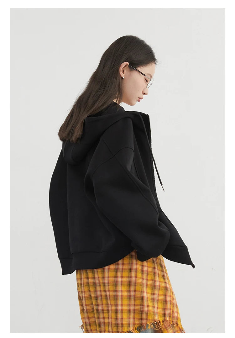 Women’s Relaxed Cotton-Blend Drawstring Hoodie
