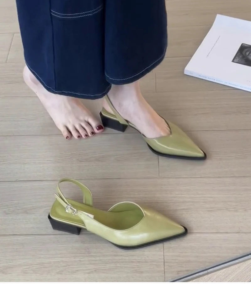Women’s Pointed Toe Slingback Wedge Sandals