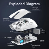 Attack Shark R1 X11 Wireless Bluetooth Gaming Mouse, PAW3311, Tri-Mode Connectivity, 59g Lightweight, for PC, Laptop & Mac