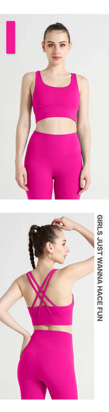Women's Cross-Back Yoga Sports Bra