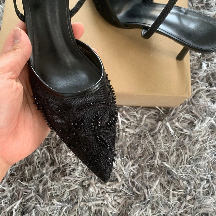 Women's Mesh Slingback Heels