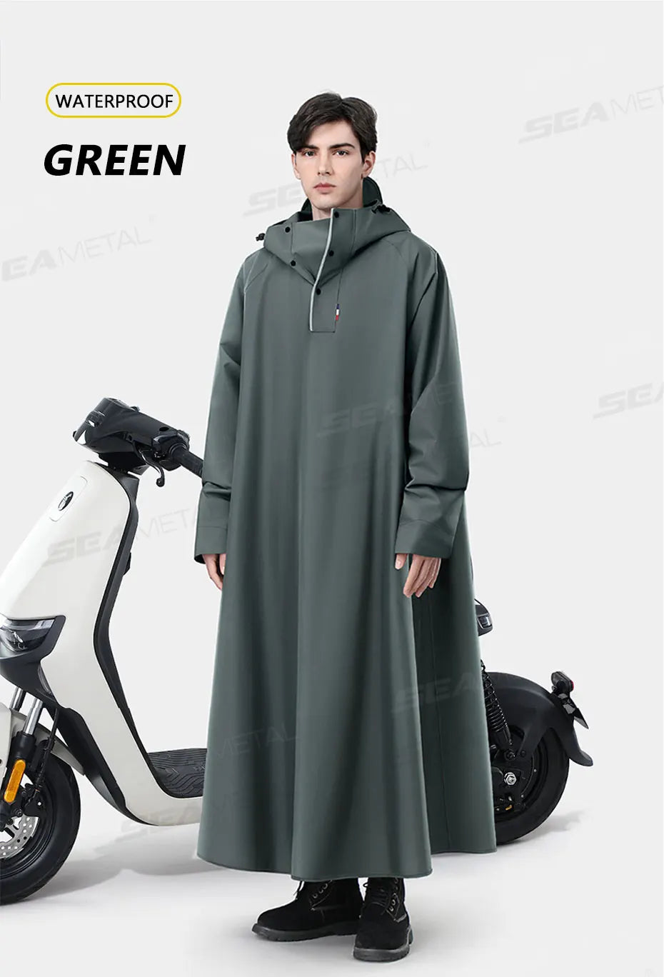 BLALION Thicken Oxford Waterproof Rain Poncho