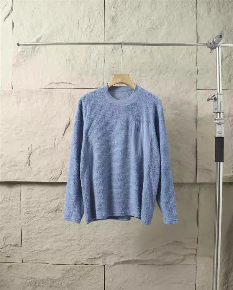 Outdoor Hiking and Cycling Casual Trend Loose and Smooth Fine Wool Soft and Comfortable Warm Base Layer T-shirt for Sports