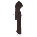 Elegant Ruched Sleeveless Mini Dress