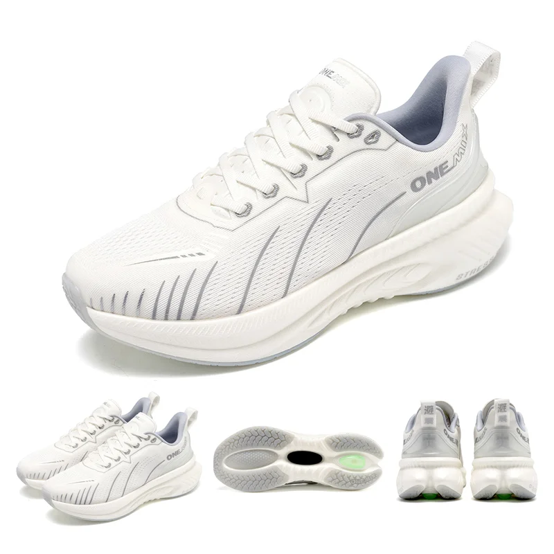 ONEMIX New Cushioning Running Shoes For Men Suitable Heavy Runners Lace Up Sports Women Non-slip Outdoor Athletic Male Sneakers