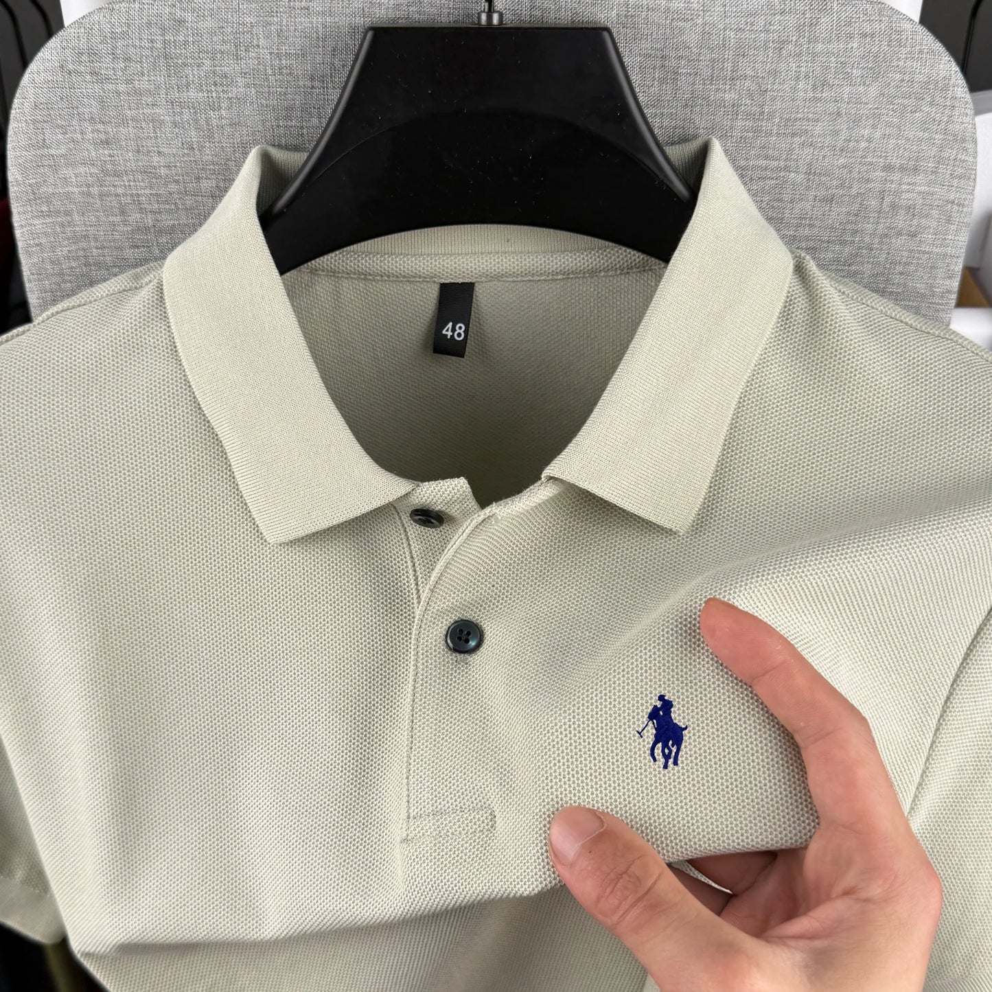 100% pure cotton high-end brand men's short sleeve polo shirt 2026 summer luxury fashion pony embroidery golf top casual T-shirt