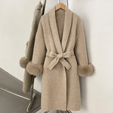 Double-Sided Wool & Fox Fur Jacket