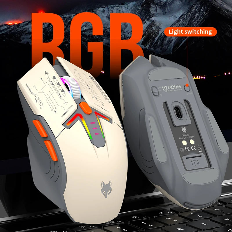 XUNFOX H2 Bluetooth Wireless Mouse Laptop Desktop Home Office Magnetic Fast Charging Luminous Mouse