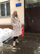 Luxury Faux Rabbit Fur Winter Overcoat