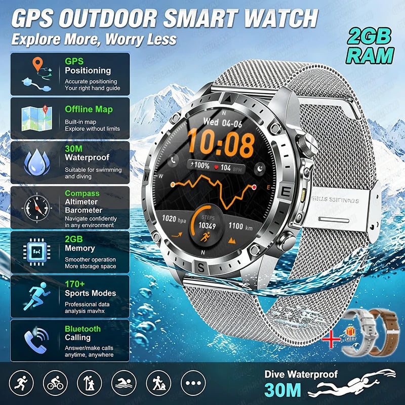 GUHUAVMI TANK Y102 GPS Smart Watch | 3ATM