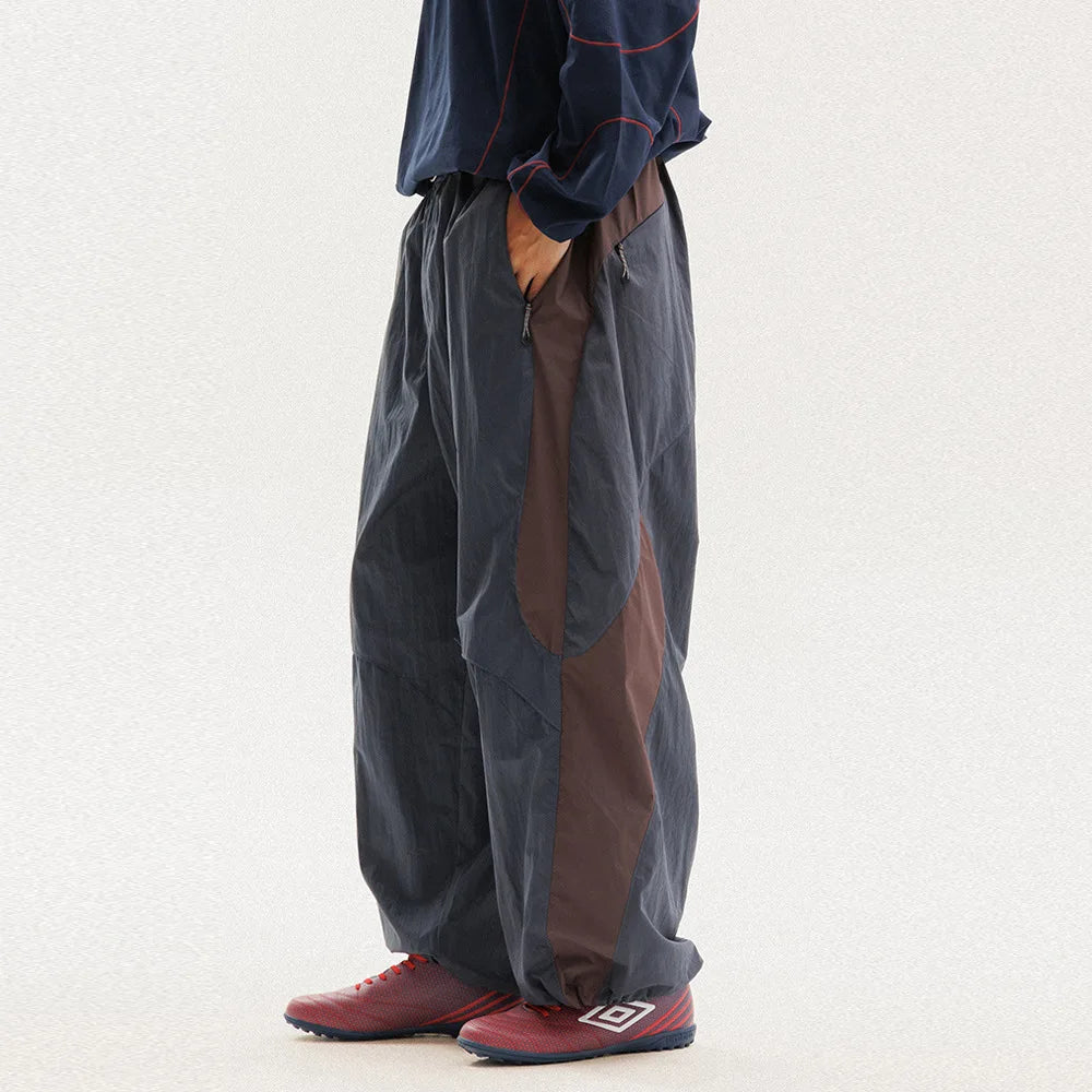 Men's Colorblock Wide-Leg Pants