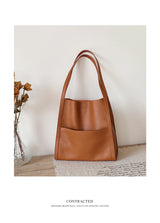 2025 New Women Bag Female Luxury Fashion Shoulder Bags Lady Soft 100% Cowhide Genuine Leather Niche Design Tote Bucket Handbag