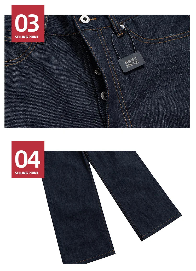 MIJKO Men's Relaxed Straight Denim Jeans – M to XXL