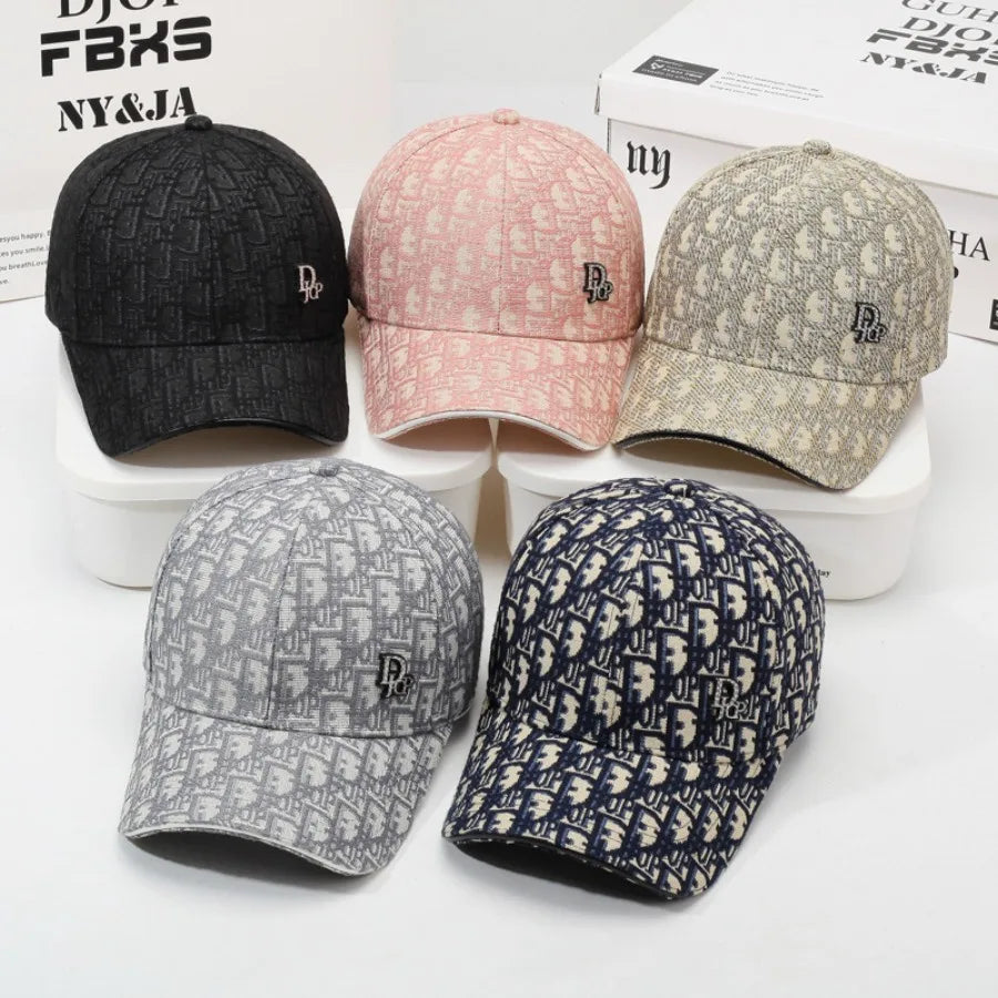 Korean Letter Baseball Cap – Unisex Retro Sun Hat