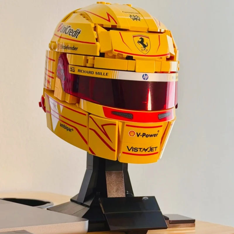 Building Blocks Set Lewis Hamilton Helmet DIY Assembling Model 2026 New Ornament Toys for Adults Birthday Festival Gifts