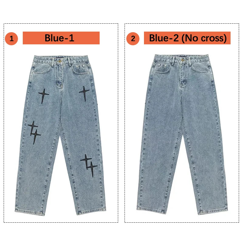 Men’s Wide-Leg Streetwear Cargo Jeans