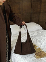 Frosted Cowhide Large Bag Autumn Winter Single Shoulder Tote Underarm High Capacity Casual Crossbody Bag for Women