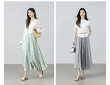 Sentubila Flowy A-Line Skirt – Iridescent Sheen