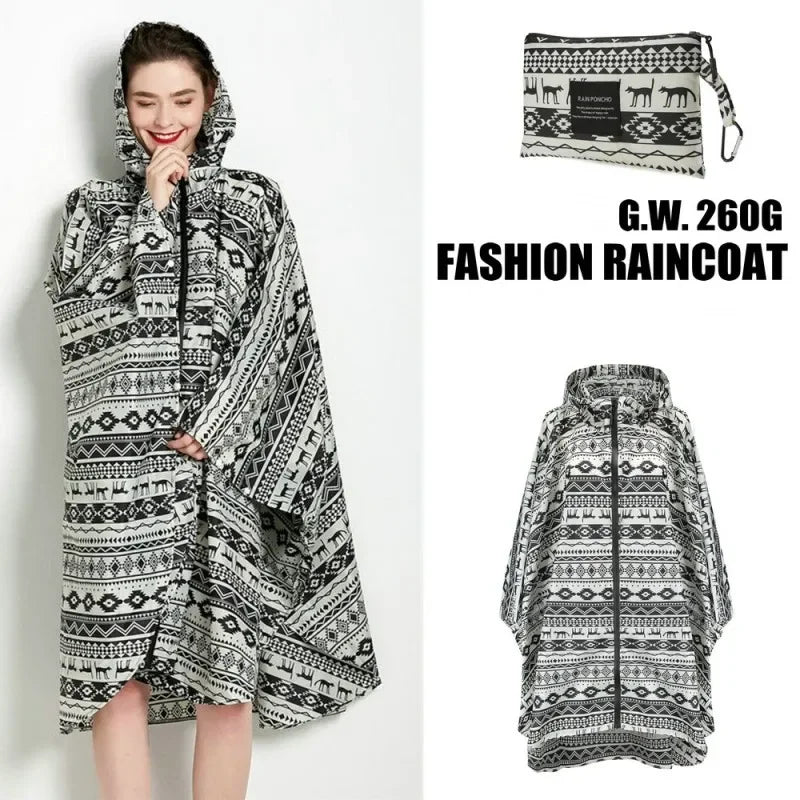 Waterproof Hooded Rain Poncho – Lightweight & Stylish