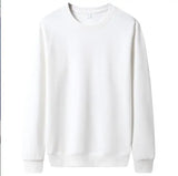 Men's Solid Crew Neck Pullover Sweatshirt