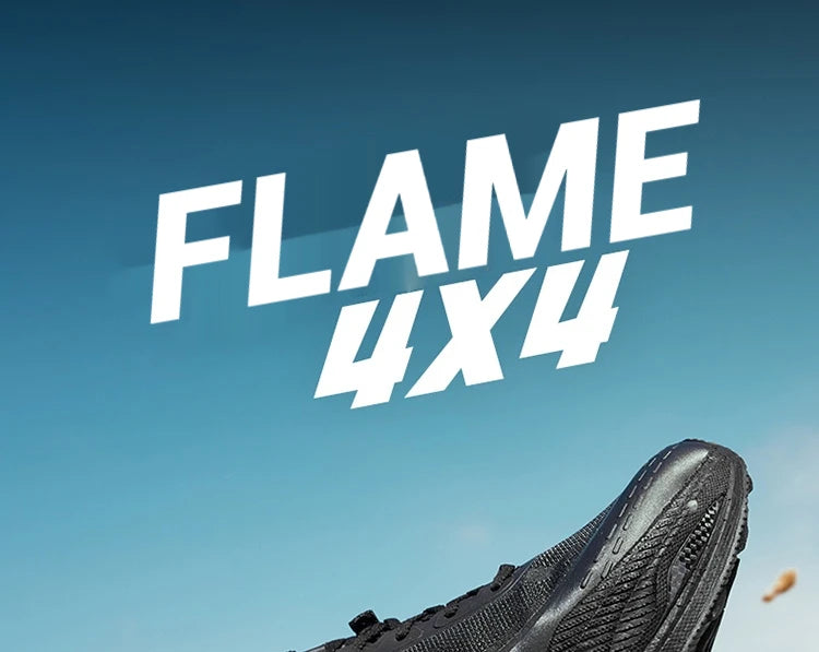 361 Degrees Flame 4x4 Men Running Shoes New Carbon Plate Racing Anti-slip Rebound  Wear-resistant Stable Male Sneakers 672442201
