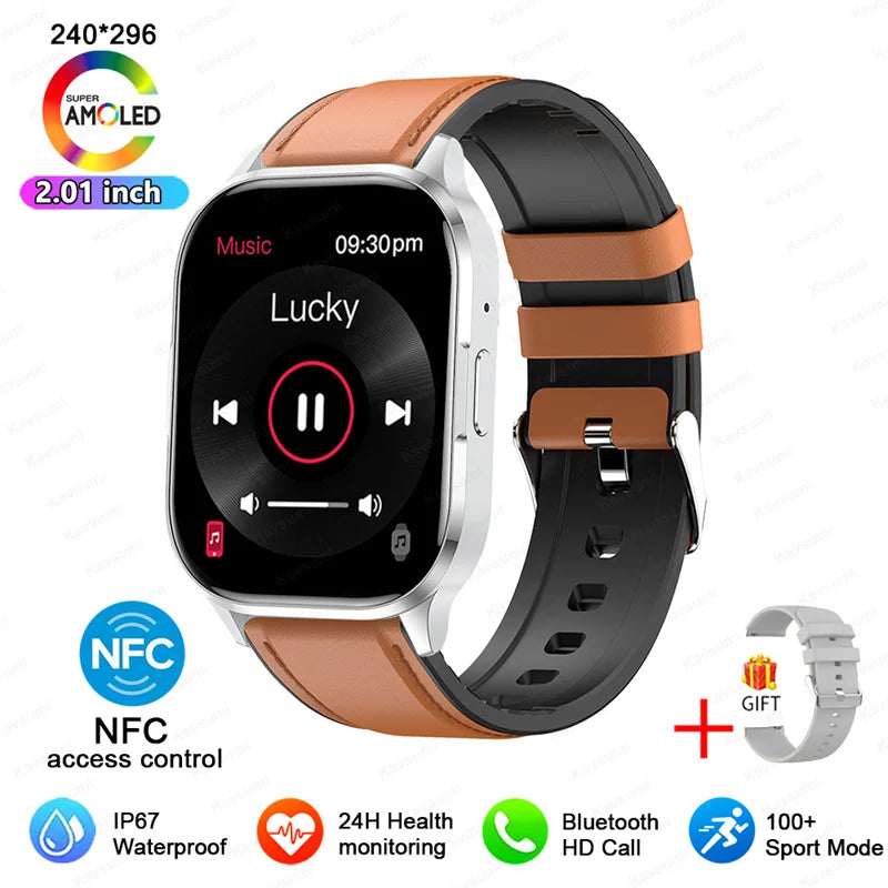 GUHUAVMI AMOLED Smartwatch – Bluetooth Call & Health Tracker