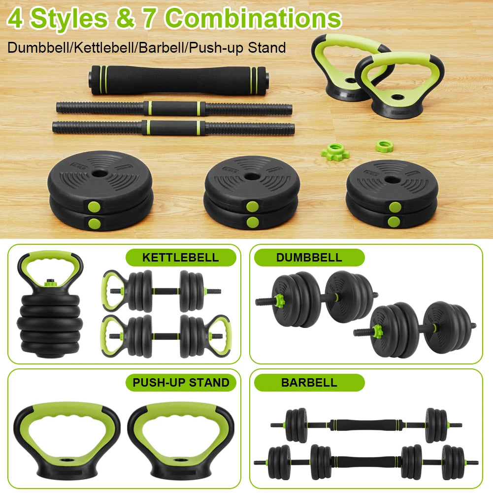 Adjustable Dumbbells 44/66/88 lbs – 4-in-1 Home Gym Set