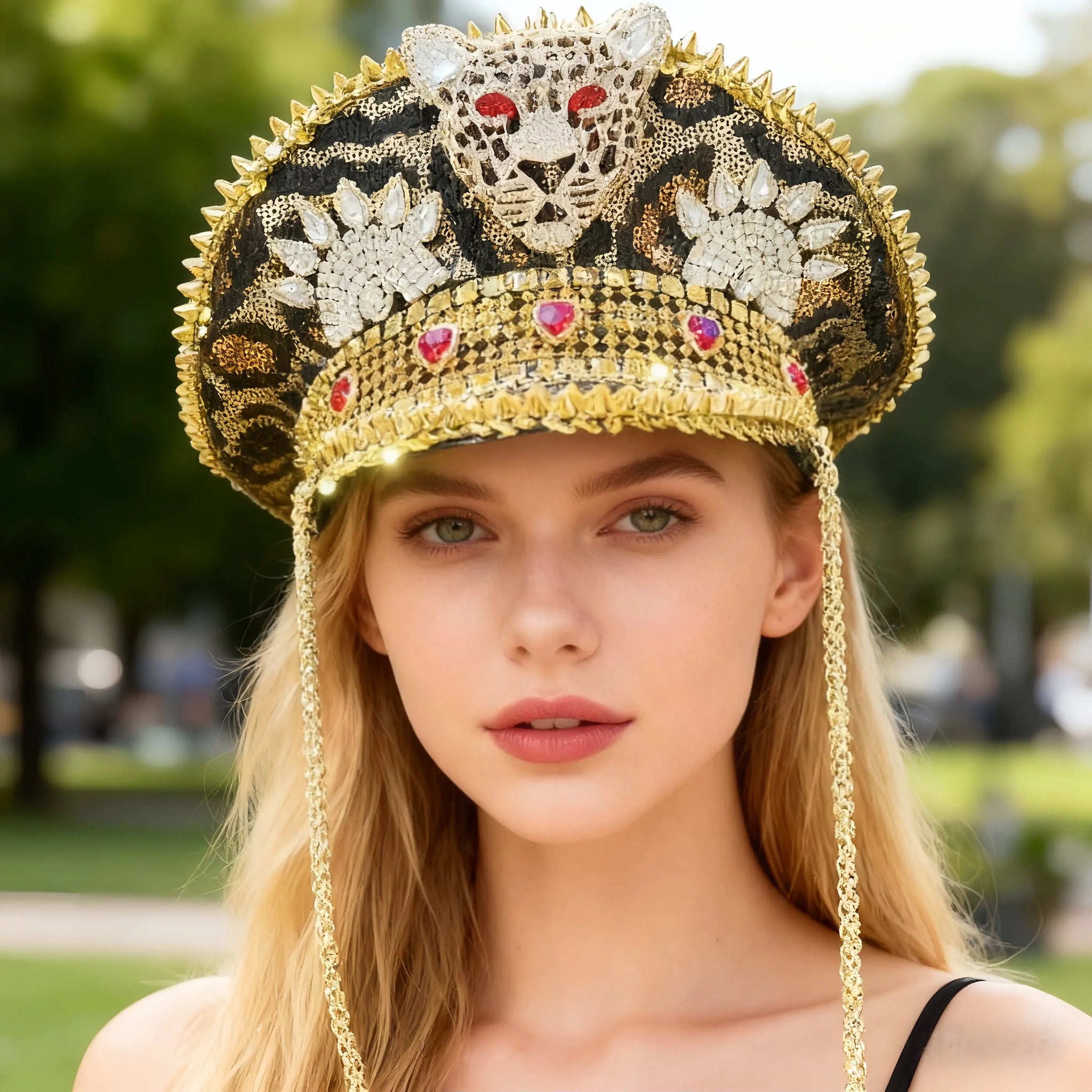 Rhinestone Captain Hat | Festival & Masquerade Cap