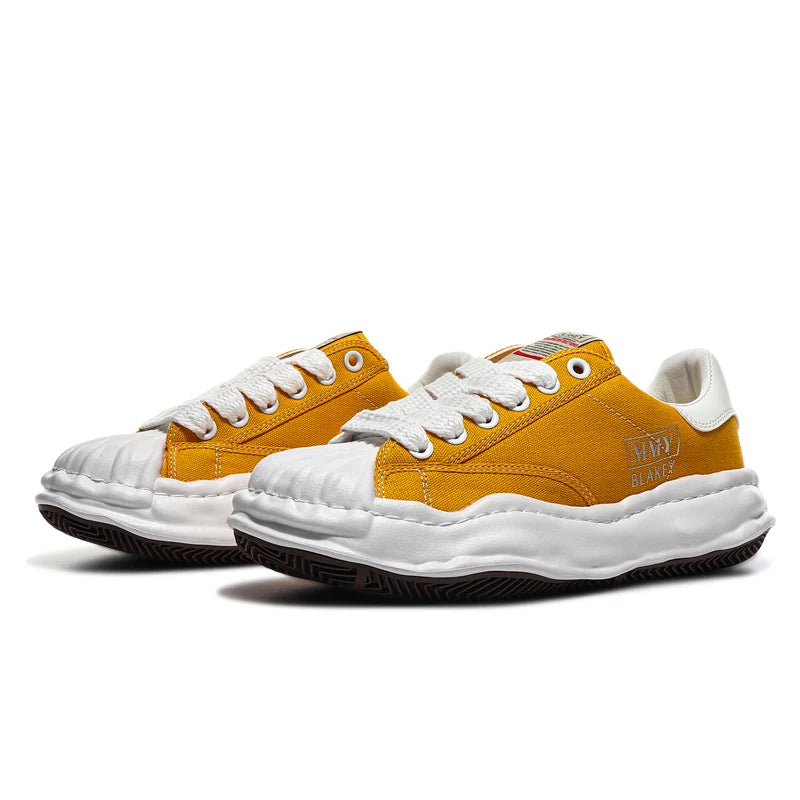 Unisex Thick Sole Board Sneakers — Breathable Lace-Up Casual Walking Shoes