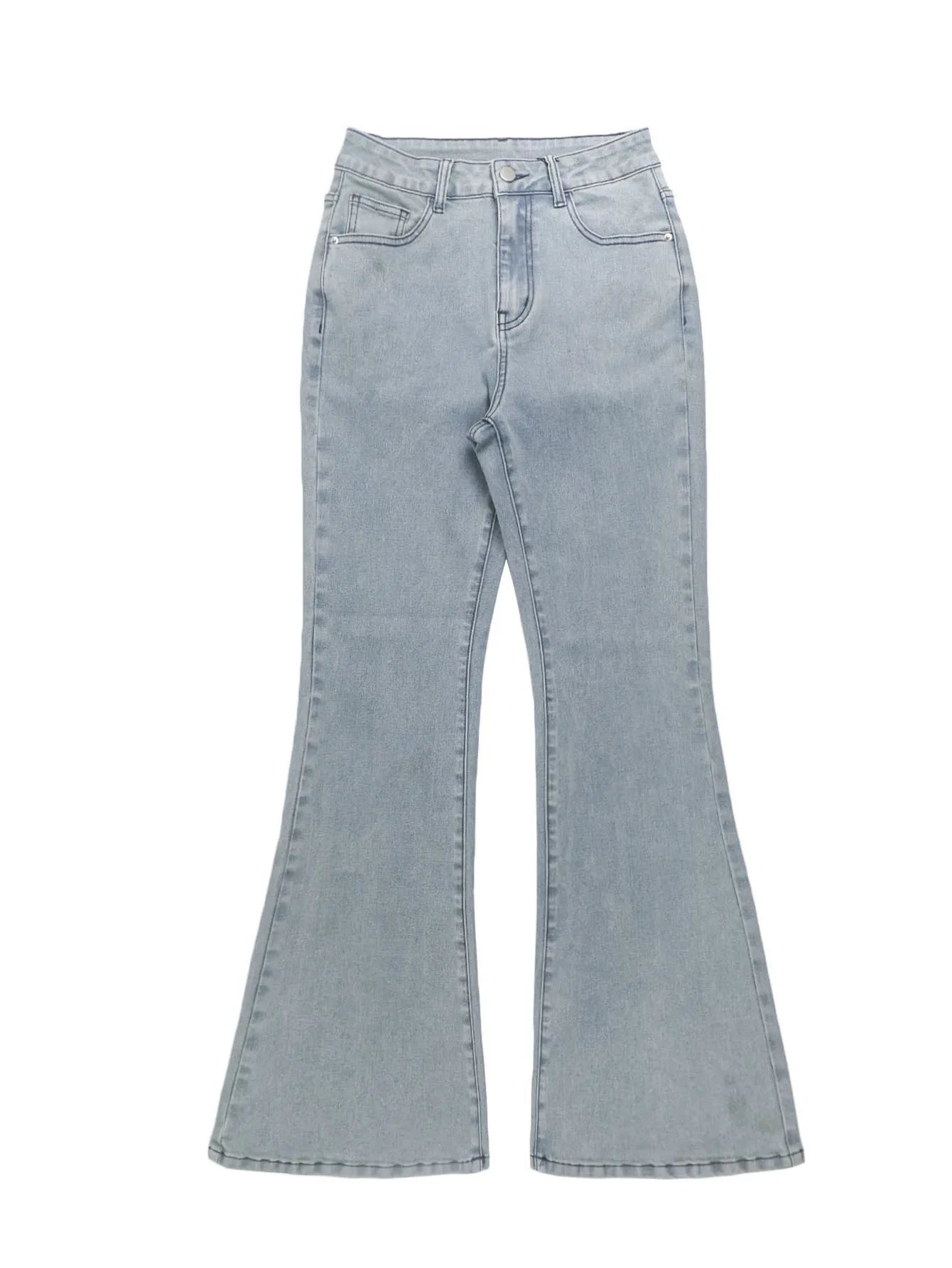 Women's Y2K Wide-Leg Bootcut Jeans – High Waist