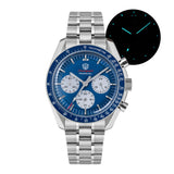Watchdives WD1863 Chronograph Watch VK63 Quartz Movement Bubble Sapphire Crystal 10Bar Waterproof Luminous 39mm Vintage Watches