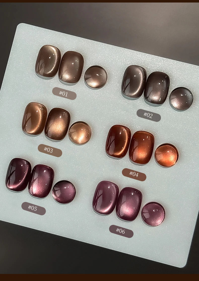 15ml Cat's Eye Nail Gel Polish Set – UV LED Soak-Off
