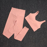 TRY TO BN Gym Sets Woman 2 Piece Sports Bra High Waisted Leggings Fitness Sportswear Women's Tracksuit Yoga Wear Workout Clothes