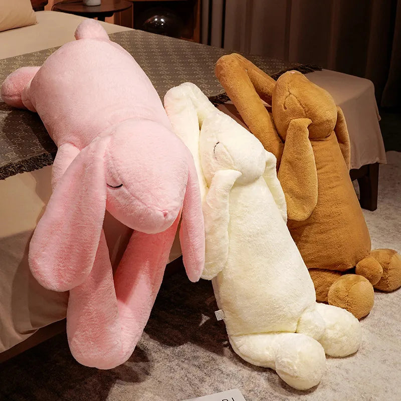Lovely Giant Animal 90cm 120cm Soft Cartoon Big Ear Bunny Plush Toy Rabbit Stuffed Pillow Girl Gift