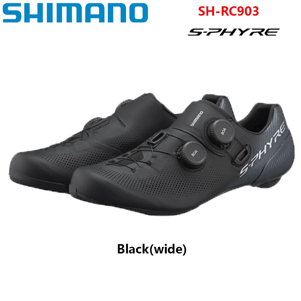 SHIMANO SH-RC903 Road Bike Shoes RC9 RC903PWR S-PHYRE Road Bike Self-locking Shoes Competition Carbon Fiber Bottom Cycling Shoes