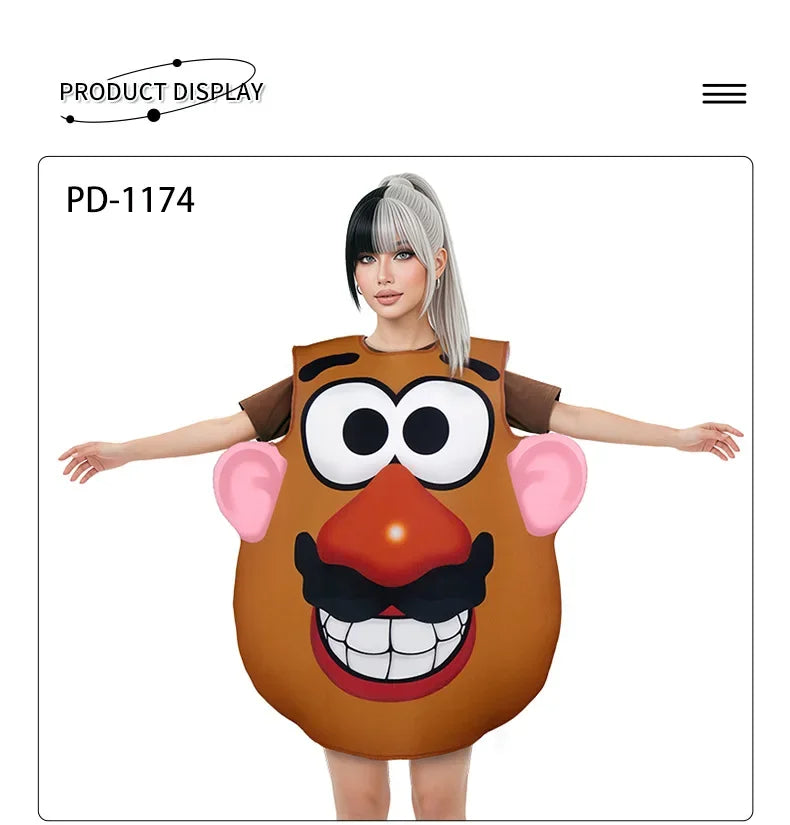 Playful Potato Head Costume for Halloween & Parties