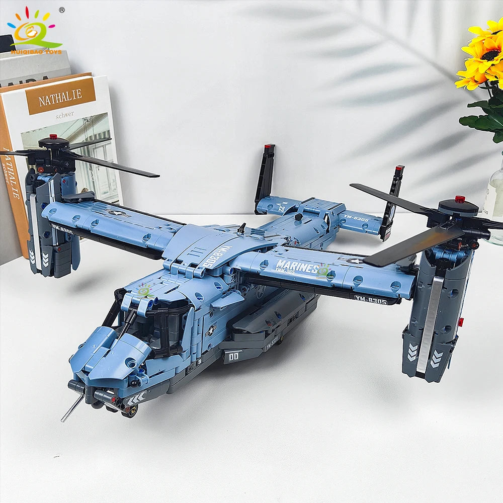 V-22 Tiltrotor Aircraft Building Set – 1,389 Pieces
