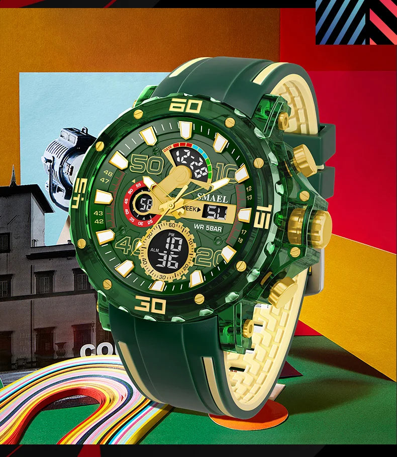 SMAEL 8136 Men's Sport Watch – 50M Water Resistant