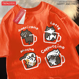 Mocha Latte Cat Graphic Tee