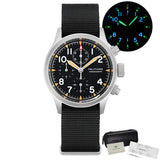 Militado ML1868KF Quartz 3 Dial Watch VK67 Chronograph Movement Luminous Watches Sapphire Glass 100m Water Resistance Wristwatch