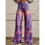 Pop Art Heart Wide-Leg Flare Pants