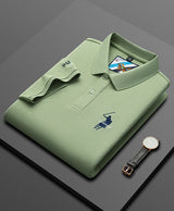 Men's Embroidered Cotton Polo Shirt – Breathable Summer Fit
