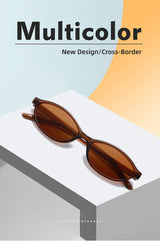 Vintage Small Frame Oval Sunglasses – Black Round Designer Style, Unisex Cool Eyewear for Men & Women, Fashion Circular UV Sun Glasses