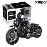 Technical MOC Construction Bricks Motorcycle Model Creative Building Kit Assembly Toys Educational Gift for Children Boys Girls